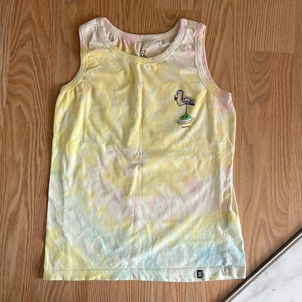 Unisex Cute tidying tank top with flamingo skeleton prints